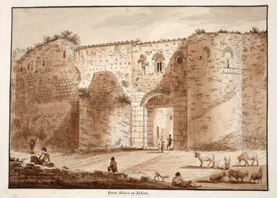 The Porta Salaria, or Sabine Gate by Agostino Tofanelli